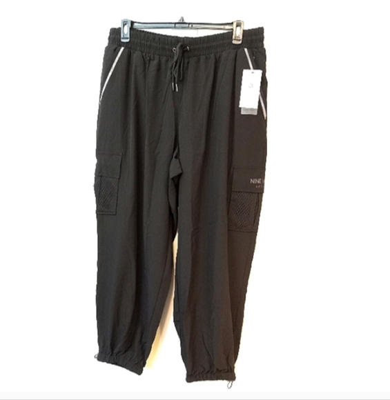 Nine West Active Black Windbreaker Teacl Pants Joggers - Picture 1 of 7